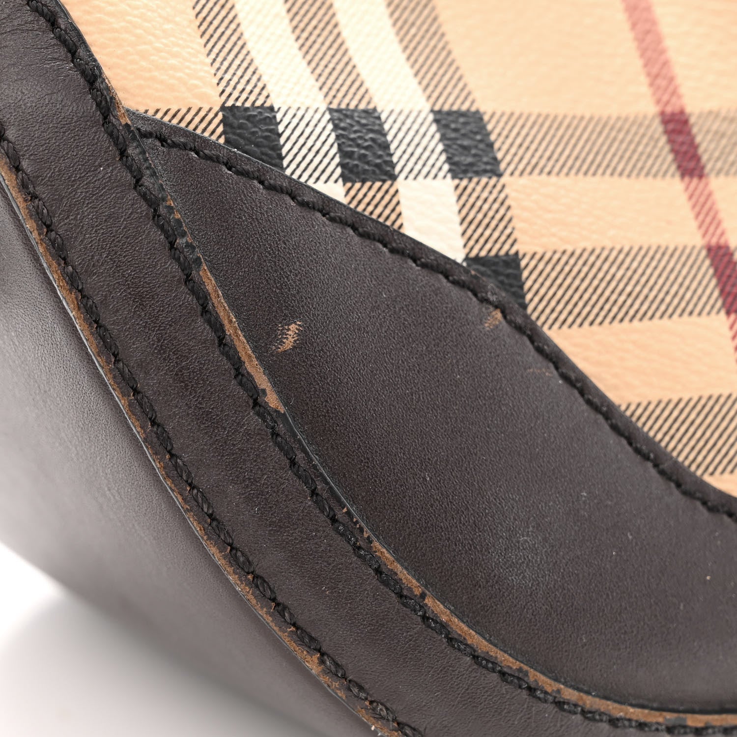 Burberry Haymarket Check Small Orchard Bowling Bag Chocolate 16 of 17