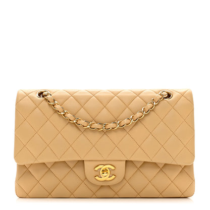 Chanel Lambskin Quilted Medium Double Flap Beige 1 of 9