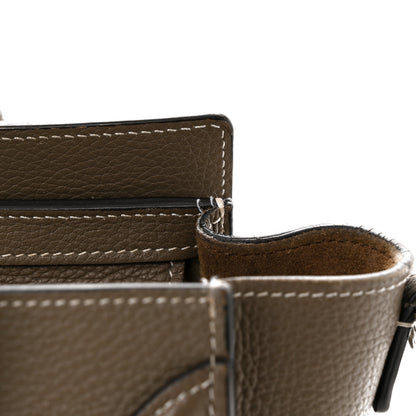 Celine Drummed Calfskin Nano Luggage Souris 15 of 20