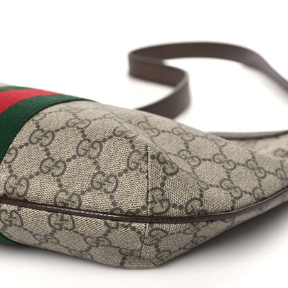 Gucci GG Supreme Monogram Web Small Ophidia Half Moon Hobo Brown 10 of 11