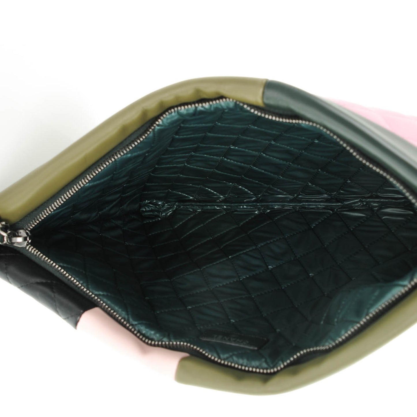 Lambskin Patchwork Large Cosmetic Case Multicolor