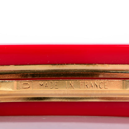 Louis Vuitton Resin Swarovski Crystal Inclusion Barrette GM Pomme d'Amour 3 of 4