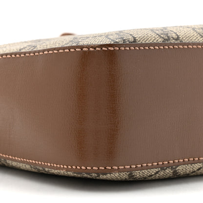 Gucci GG Supreme Monogram Azalea Calfskin Retro Interlocking G Messenger Shoulder Bag Beige Ebony Brown Sugar 10 of 15