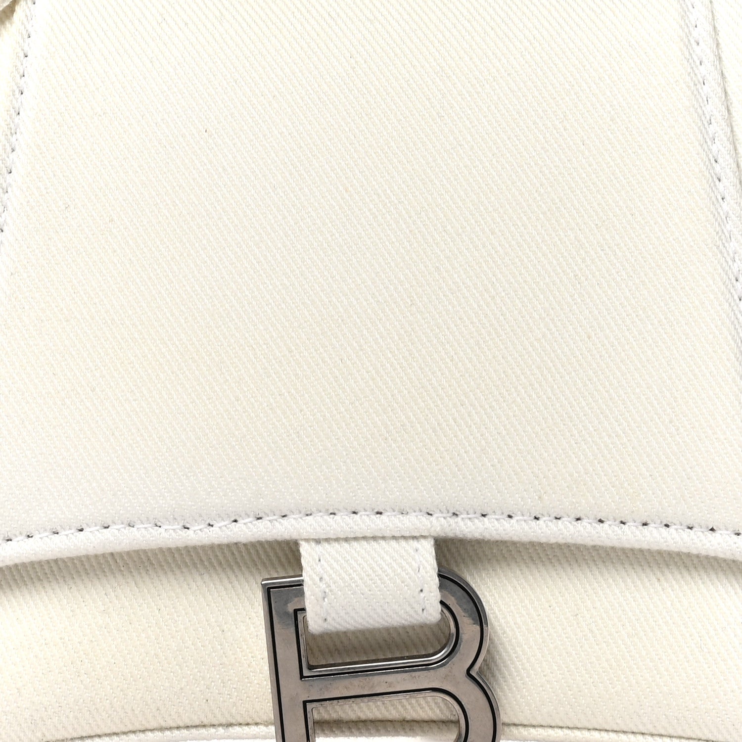 Balenciaga Cotton Canvas Small Hourglass Top Handle Bag White 9 of 11