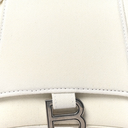 Balenciaga Cotton Canvas Small Hourglass Top Handle Bag White 9 of 11