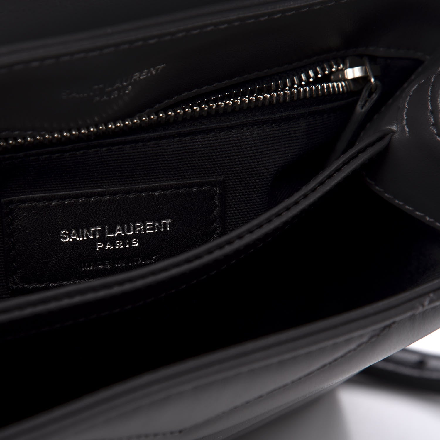 Saint Laurent Calfskin Y Quilted Monogram Toy Loulou Crossbody Bag Storm 8 of 10