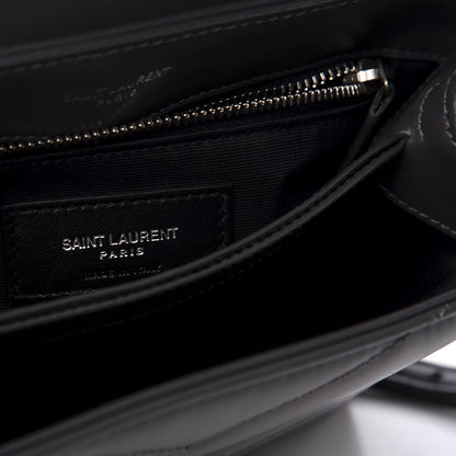 Saint Laurent Calfskin Y Quilted Monogram Toy Loulou Crossbody Bag Storm 8 of 10