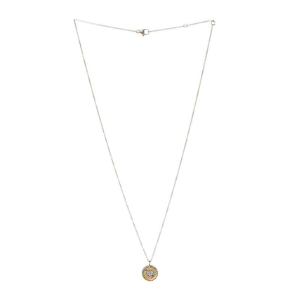 David Yurman 18K Yellow Gold Diamond Heart Arrow Charm Pendant Necklace 3 of 7