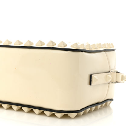 Valentino Garavani Patent Monochrome Rockstud Camera Crossbody Bag Ivory 9 of 12