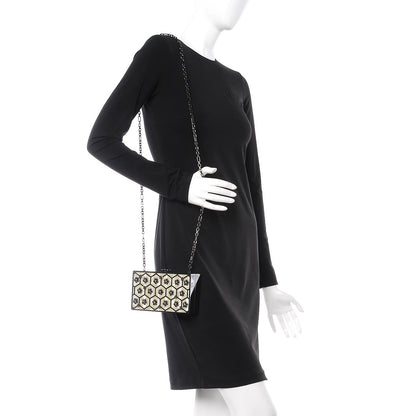 Chanel Plexiglass Brass Camelia Minaudiere Clutch Black 2 of 8