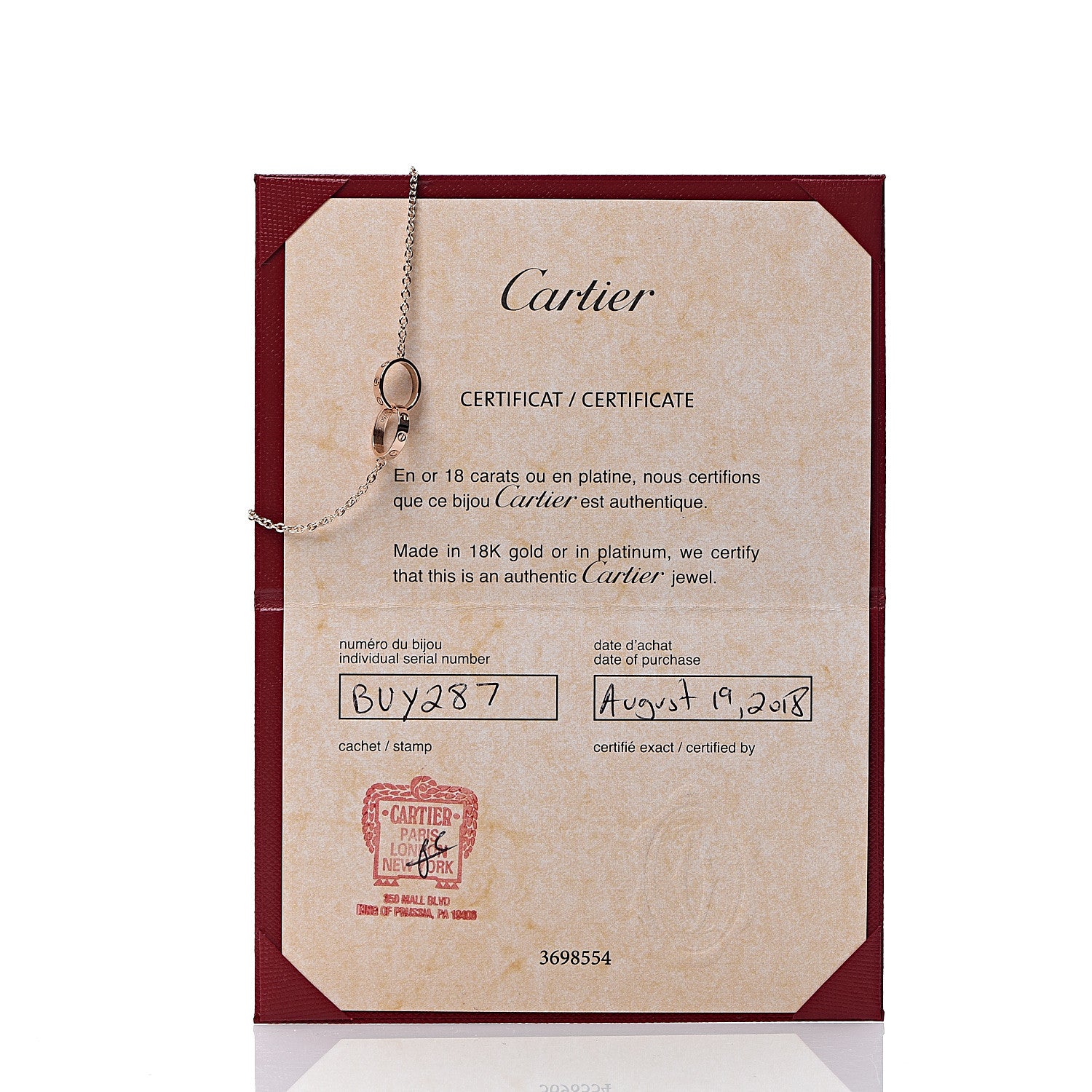 Cartier 18K Pink Gold Interlocking LOVE Bracelet 7 of 7
