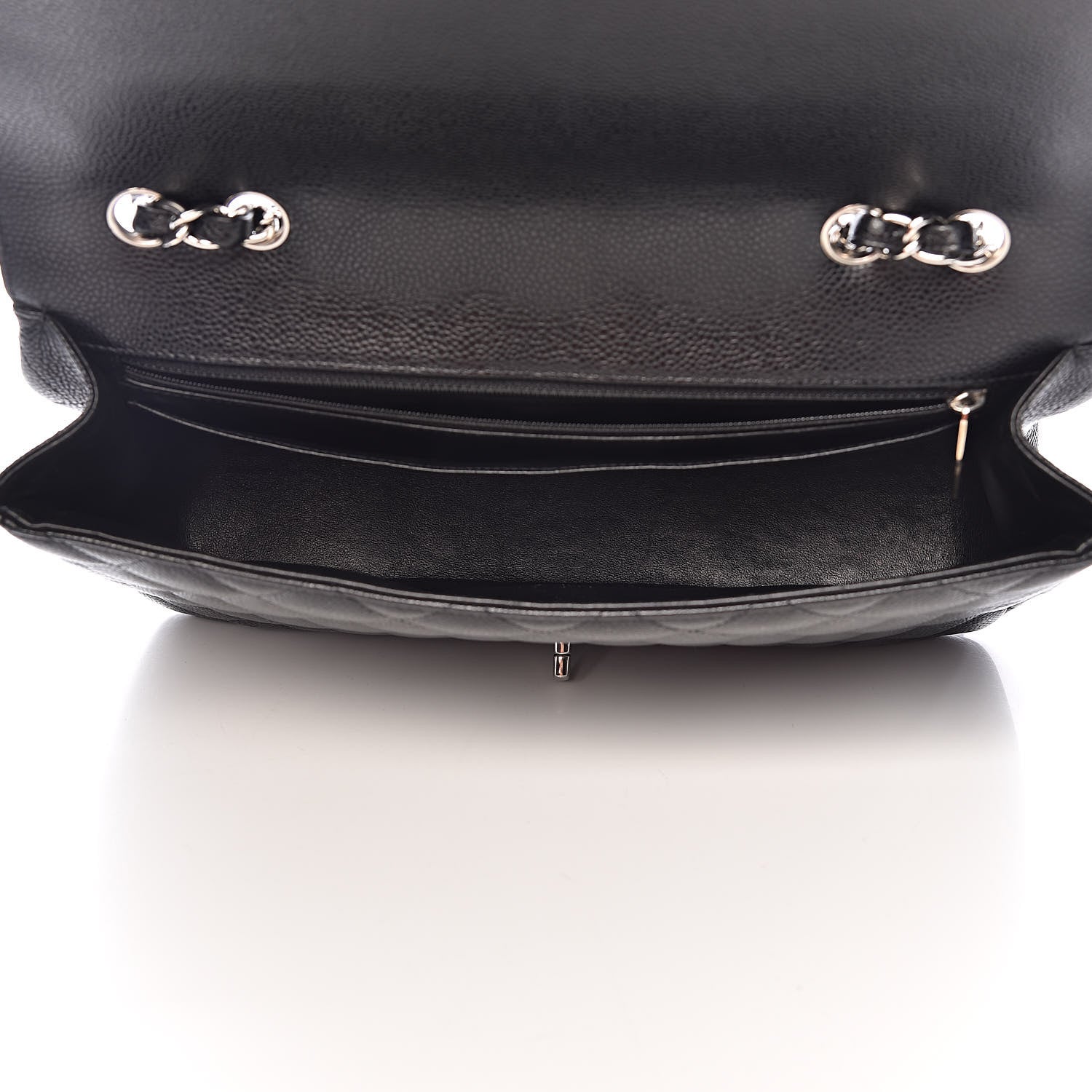 Chanel Caviar Quilted Jumbo Single Flap Black 5 of 11
