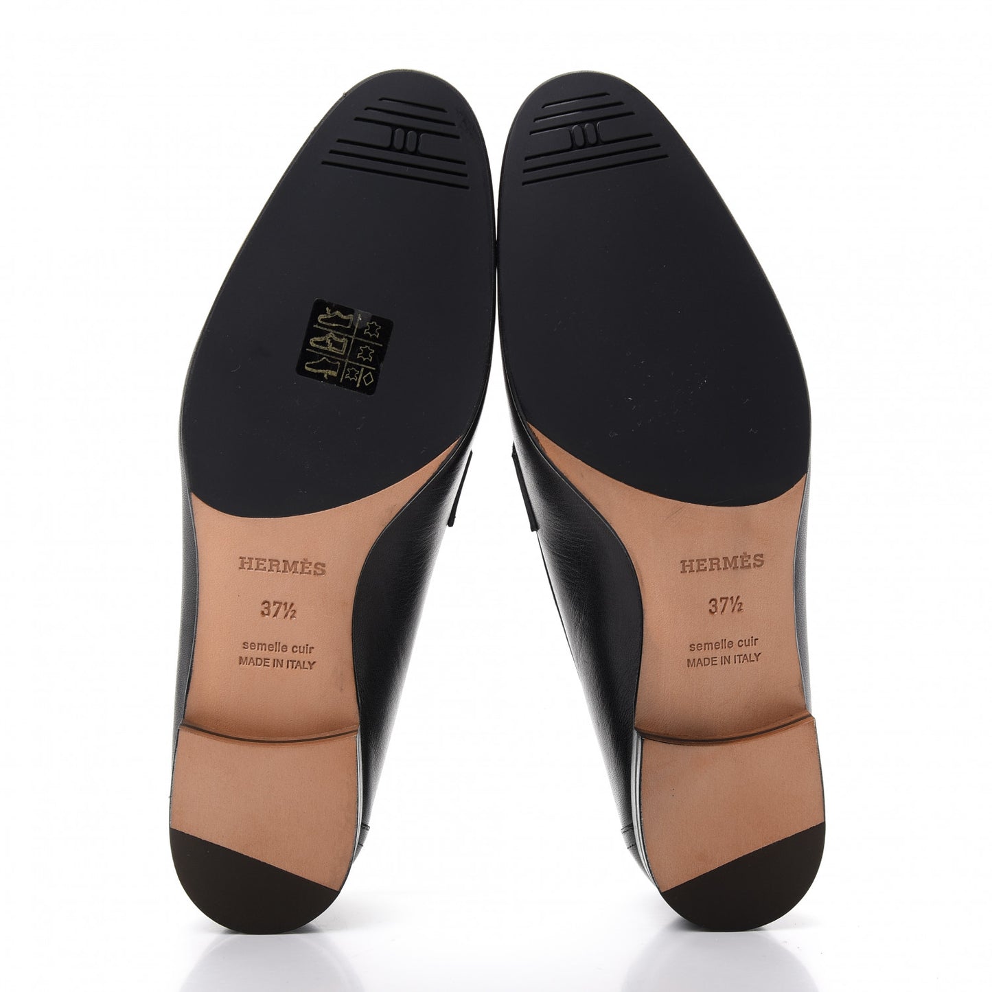 Goatskin Womens Paris Loafers 37.5 Black