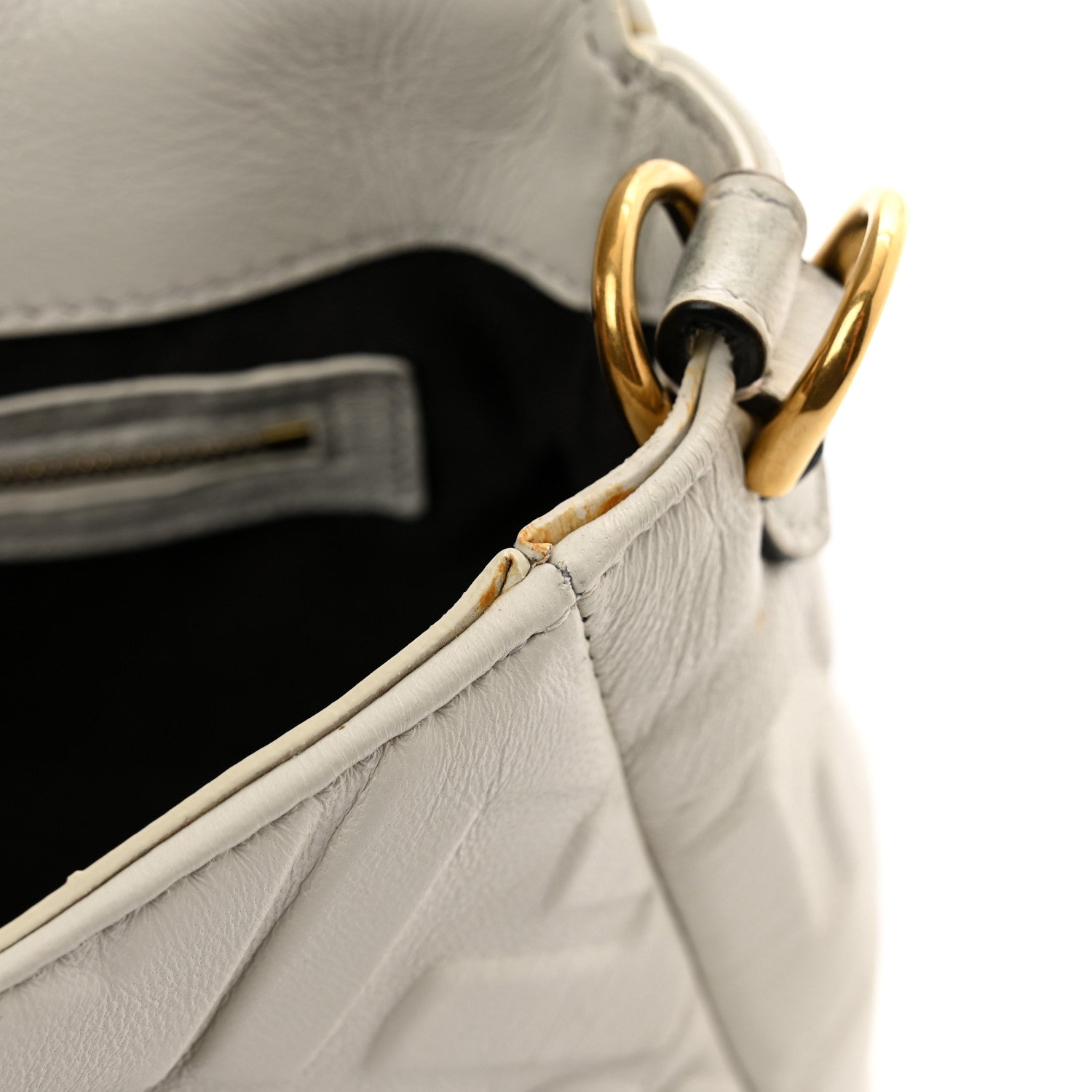 Fendi Nappa FF 1974 Embossed Baguette White 13 of 13