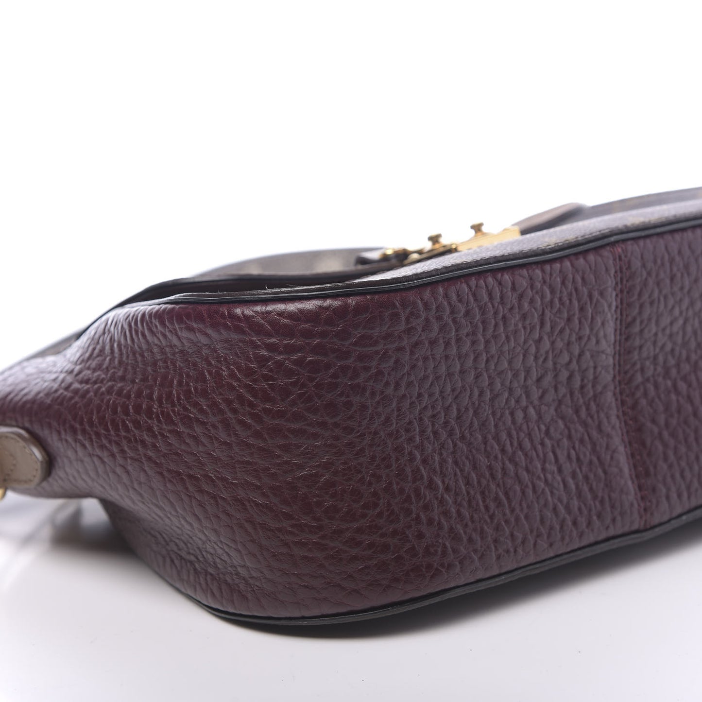 Ostrich Lizard Exotique Majestueux Shoulder Bag Bordeaux