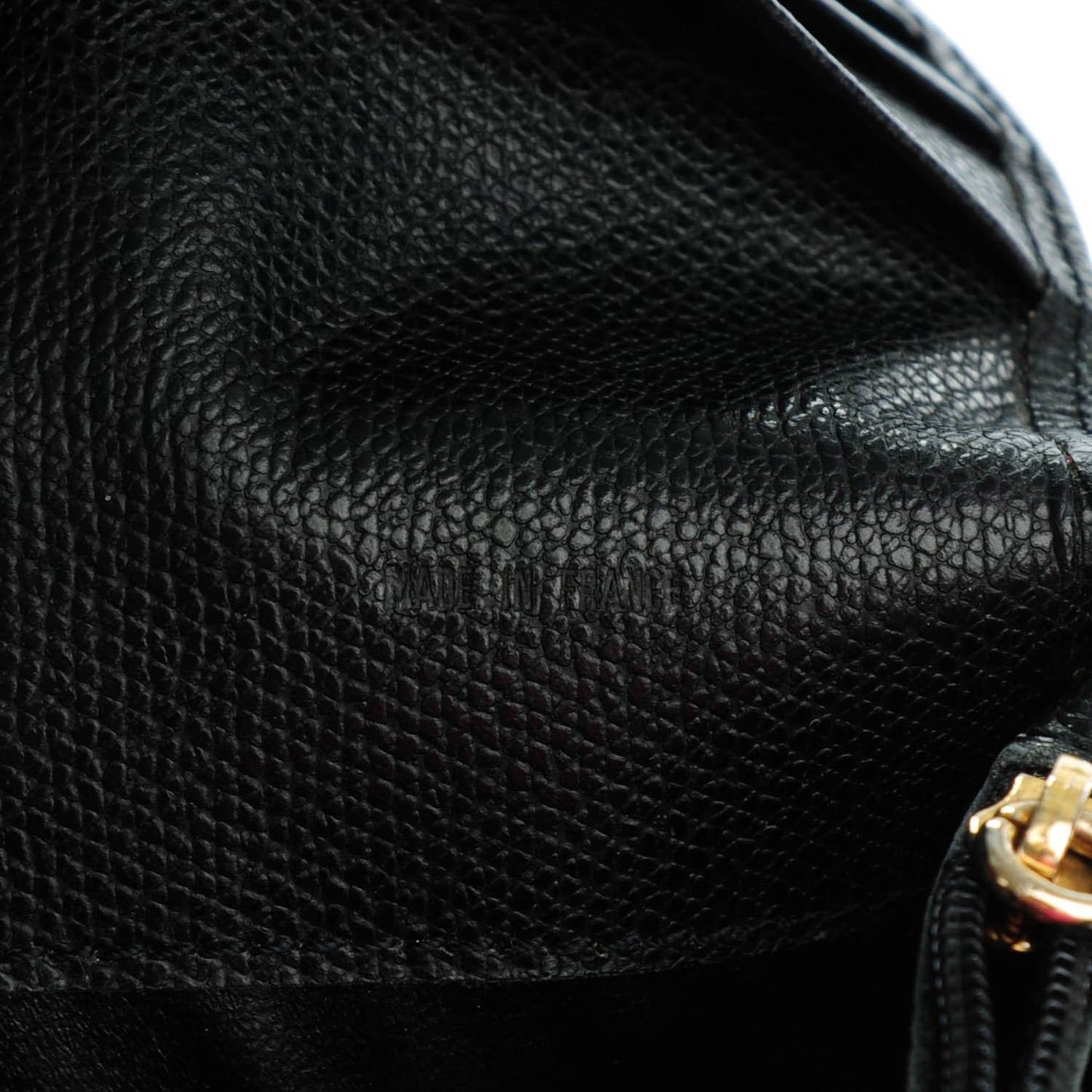 Vintage Textured Calfskin Continental Flap Wallet Black