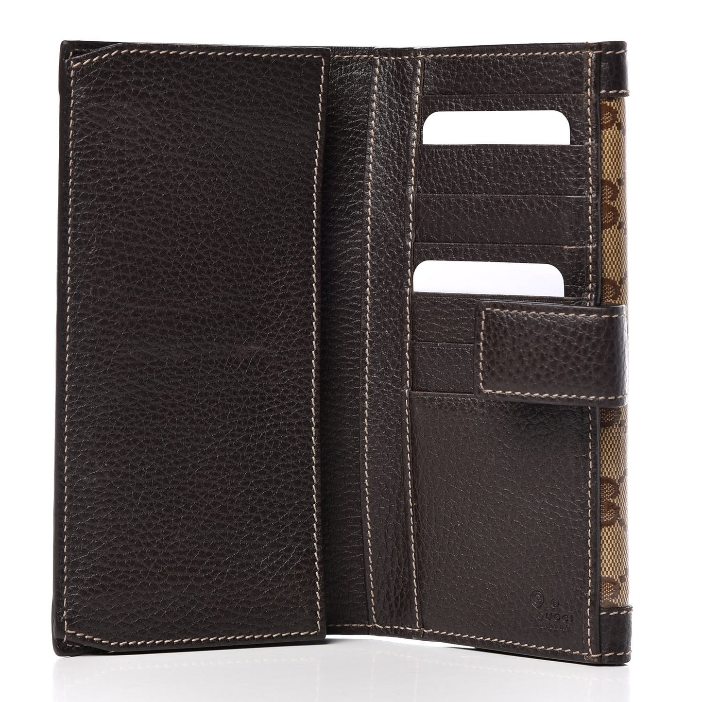 Crystal Monogram Continental Charmy Wallet Brown
