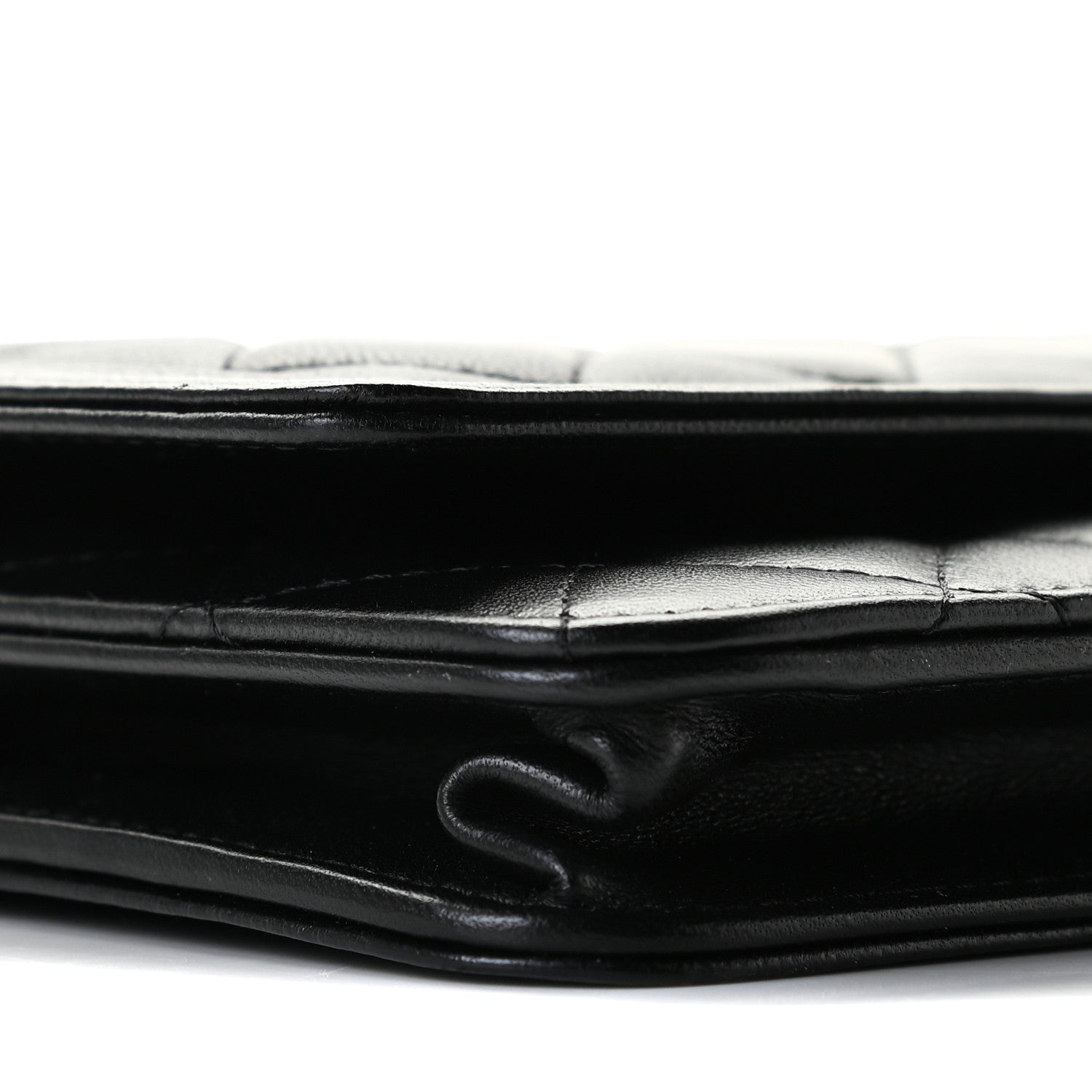 Chanel Lambskin Quilted Boy Wallet On Chain WOC Black 8 of 10