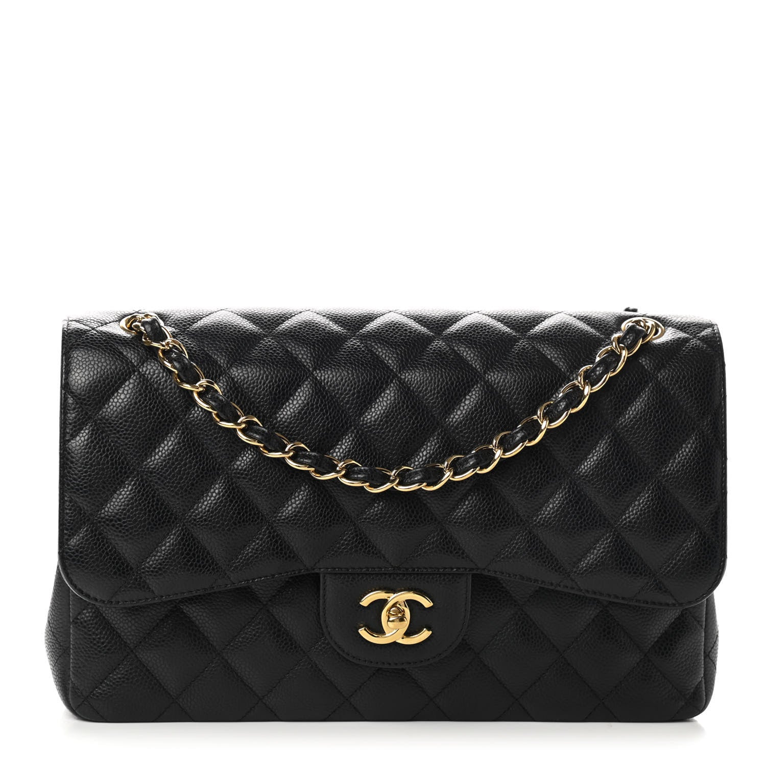 Chanel Caviar Quilted Jumbo Double Flap Black 1 of 11