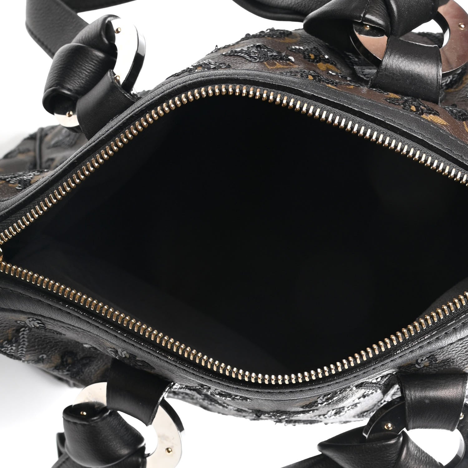 Louis Vuitton Monogram Sequins Eclipse Speedy 28 Black 4 of 4
