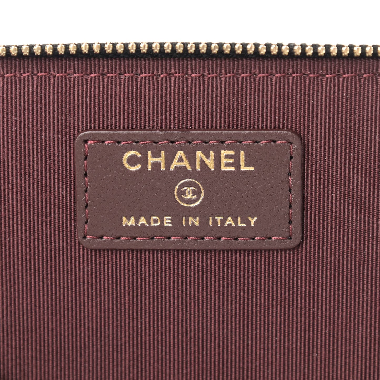 Lambskin Quilted Small Vanity Case With Chain Black