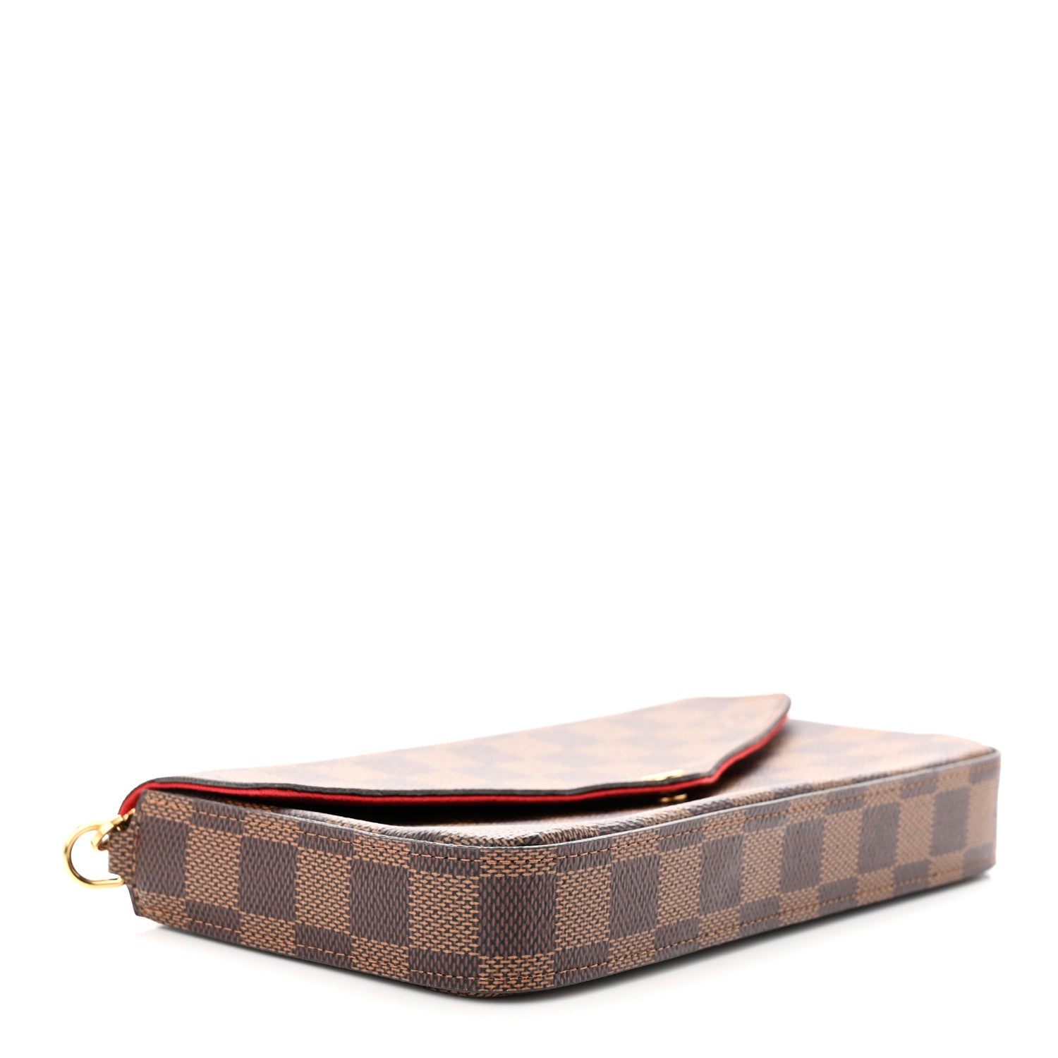 Louis Vuitton Damier Ebene Pochette Felicie Chain Wallet 5 of 14