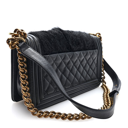 Chanel Goat Hair Medium Celtic Boy Flap Black 3 of 10