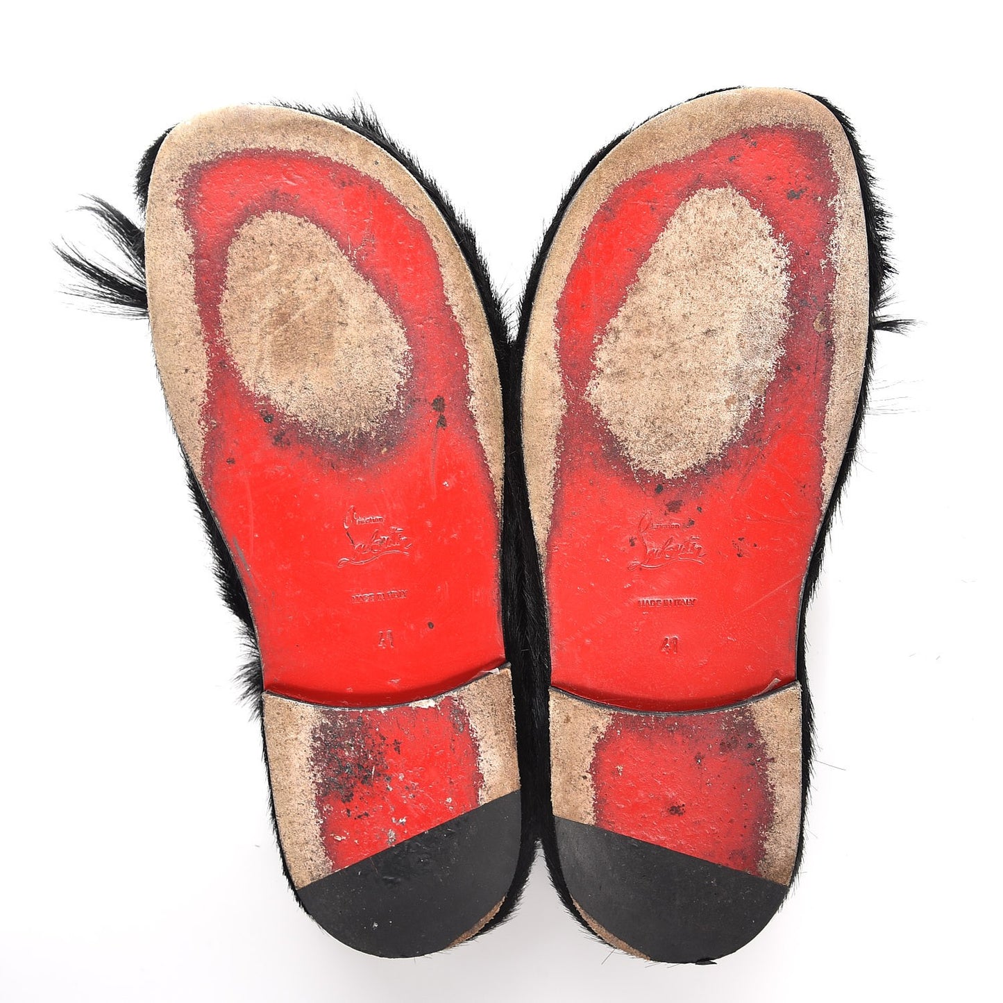 Fur Mens Cromac Flat Slide Sandals 41 Black