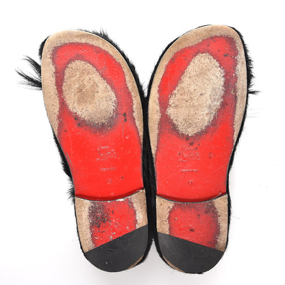 Christian Louboutin Fur Mens Cromac Flat Slide Sandals 41 Black 5 of 11