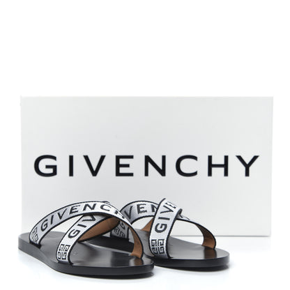 Givenchy Grosgrain Cross Logo Ankle Strap Sandals 36 Black White 8 of 8