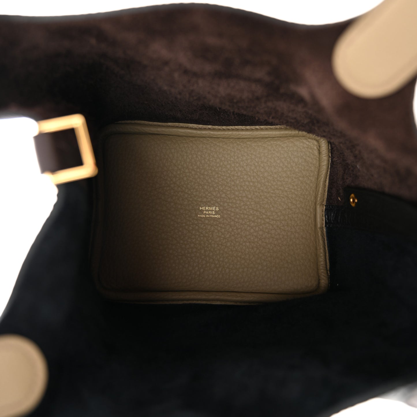 Taurillon Clemence Casaque Picotin Lock 18 PM Black Ebene Trench