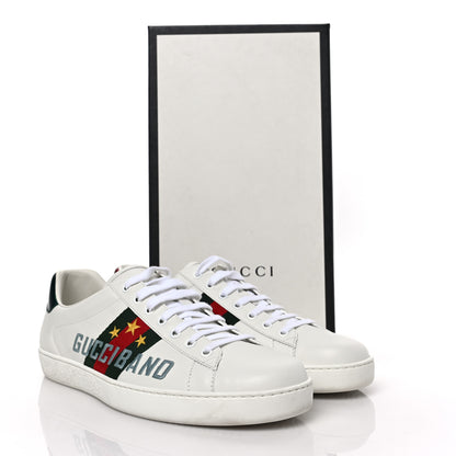 Gucci Calfskin Web Mens Gucci Band Ace Sneakers 11 White 9 of 9