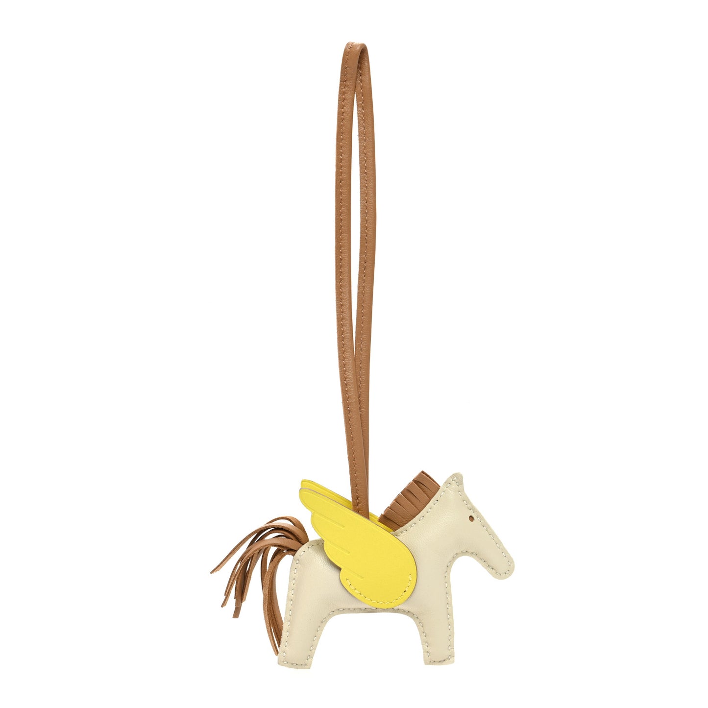 Milo Lambskin Grigri Rodeo Pegase Horse Bag Charm PM Craie Chai Lime