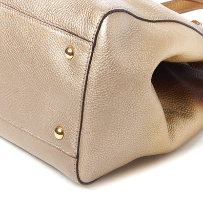 Gucci Metallic Pebbled Calfskin Medium Soho Shoulder Bag Gold Ombre 5 of 9