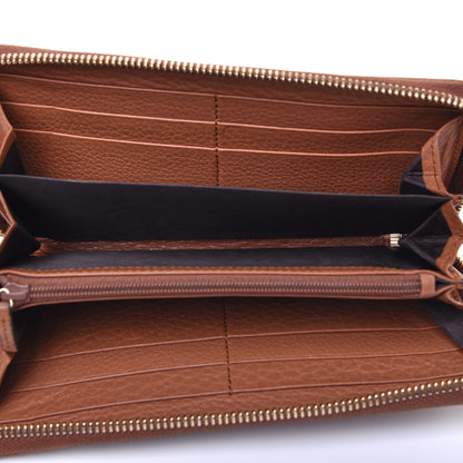 Gucci Pebbled Calfskin Soho Zip Around Wallet Brown 5 of 8