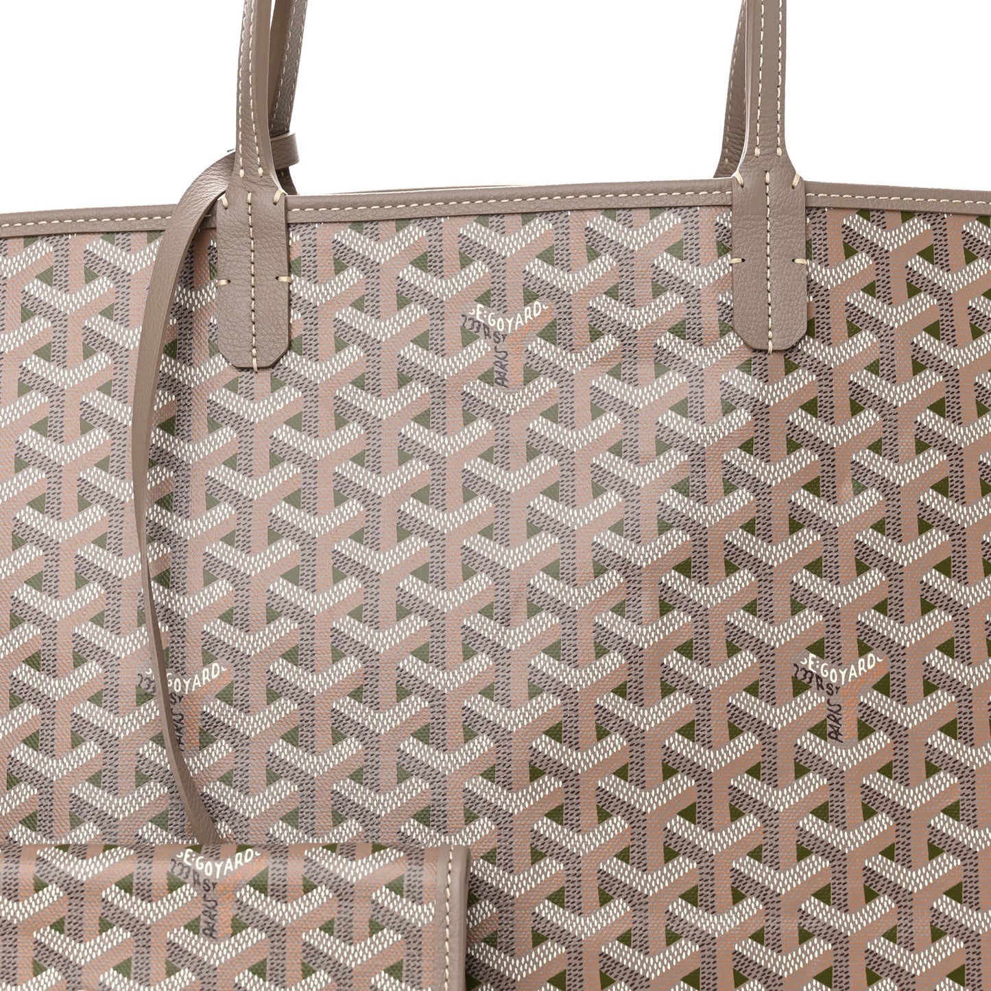 Goyardine Saint Louis Claire Voie PM Grege Khaki