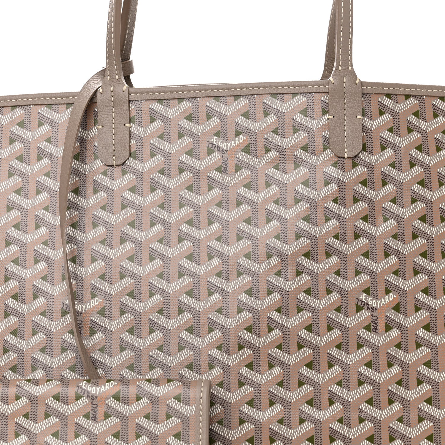 Goyard Goyardine Saint Louis Claire Voie PM Grege Khaki 9 of 11