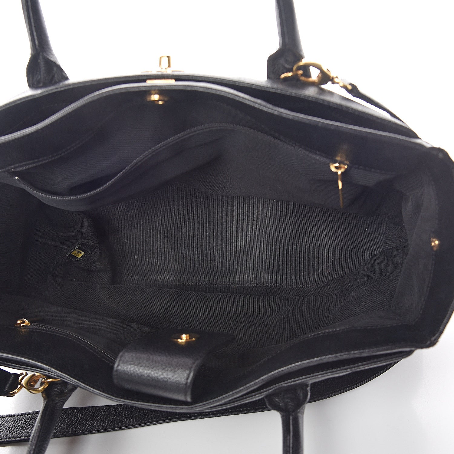 Chanel Calfskin Cerf Shopper Tote Black 4 of 9