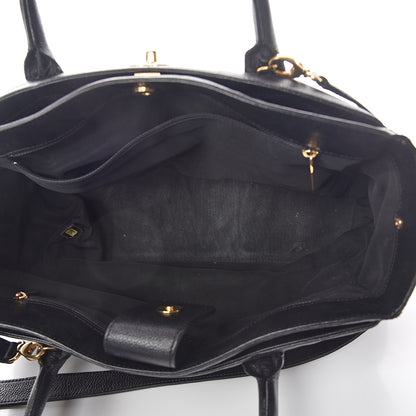 Chanel Calfskin Cerf Shopper Tote Black 4 of 9