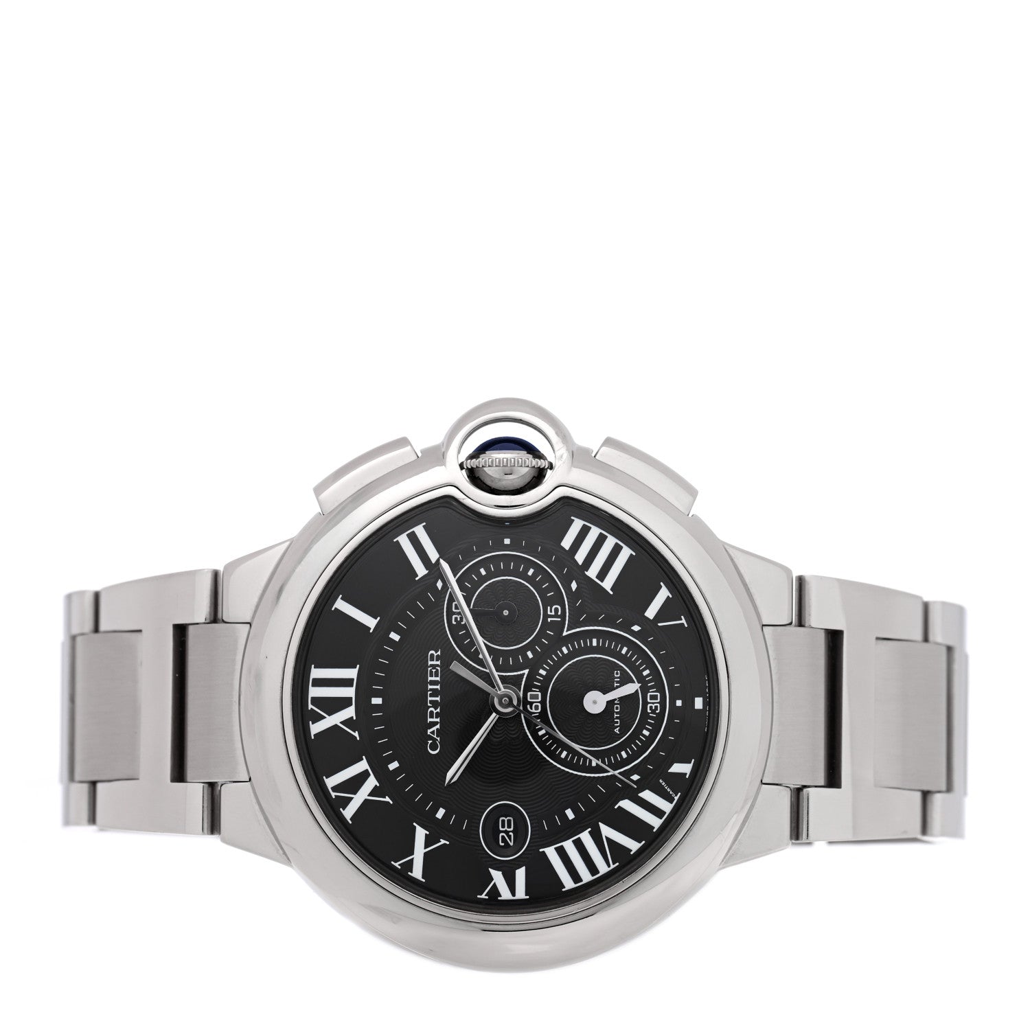 Cartier Stainless Steel 44mm Ballon Bleu De Cartier Chronograph Automatic Watch Black 2 of 5