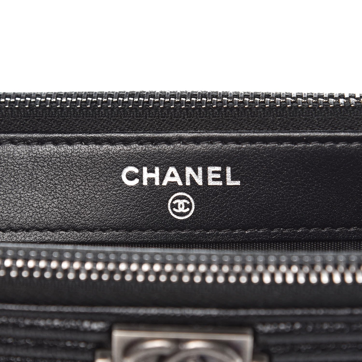 Chanel Caviar Quilted Small Boy Clutch With Chain Black 8 of 11