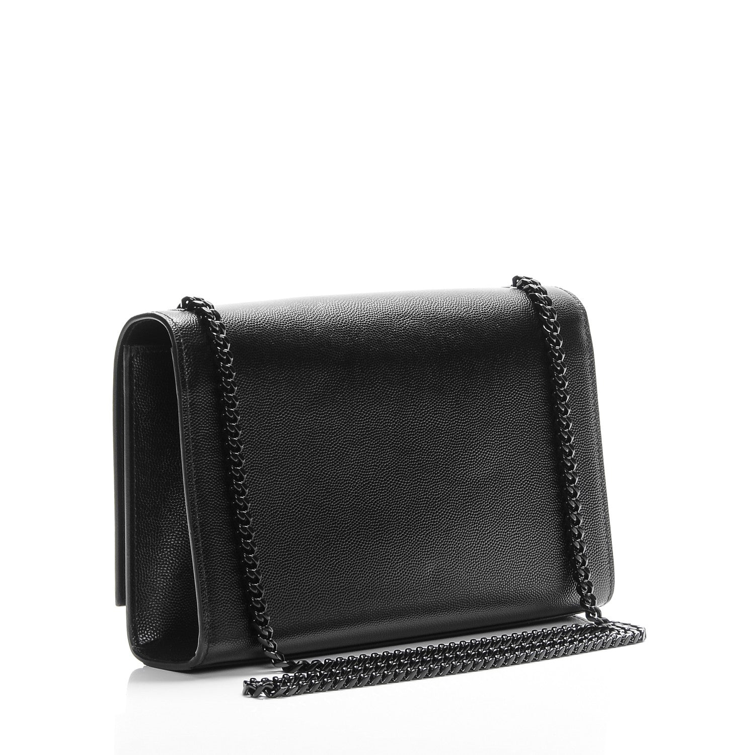 Saint Laurent Grain De Poudre Medium Classic Monogram Kate Satchel Black 3 of 6