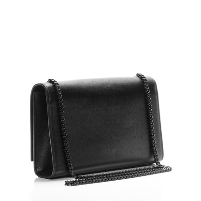 Saint Laurent Grain De Poudre Medium Classic Monogram Kate Satchel Black 3 of 6
