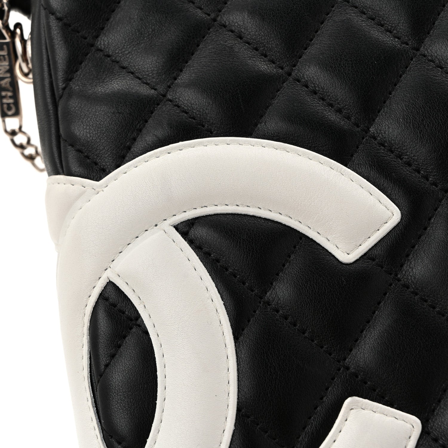 Chanel Calfskin Quilted Medium Cambon Messenger Black White 11 of 15