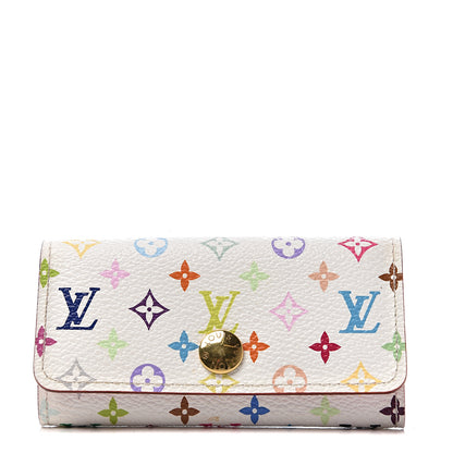Louis Vuitton Monogram Multicolor Multicles 4 Key Holder White Litchi 1 of 6