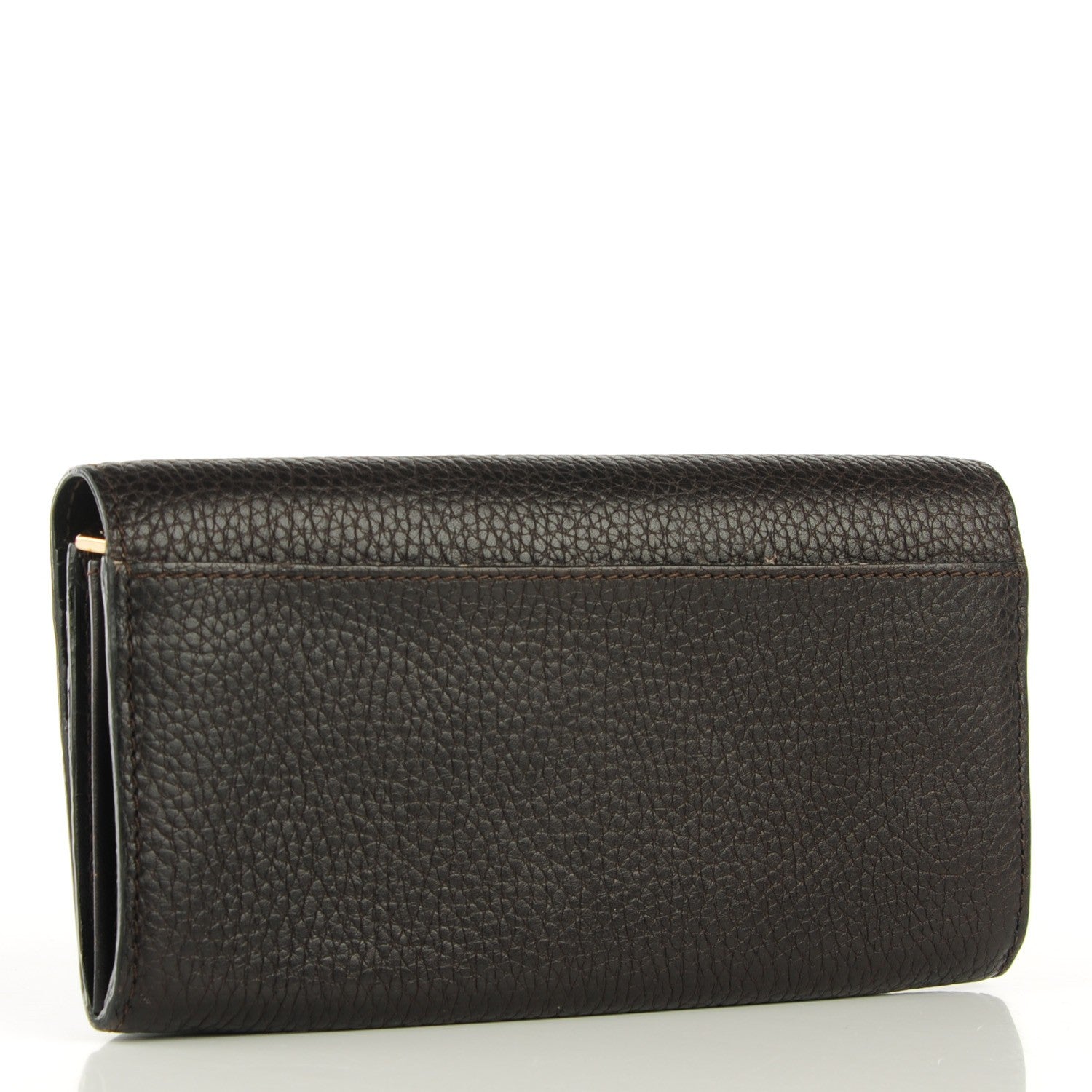 Burberry Grainy Calfskin Penrose Continental Wallet Dark Chocolate 3 of 9