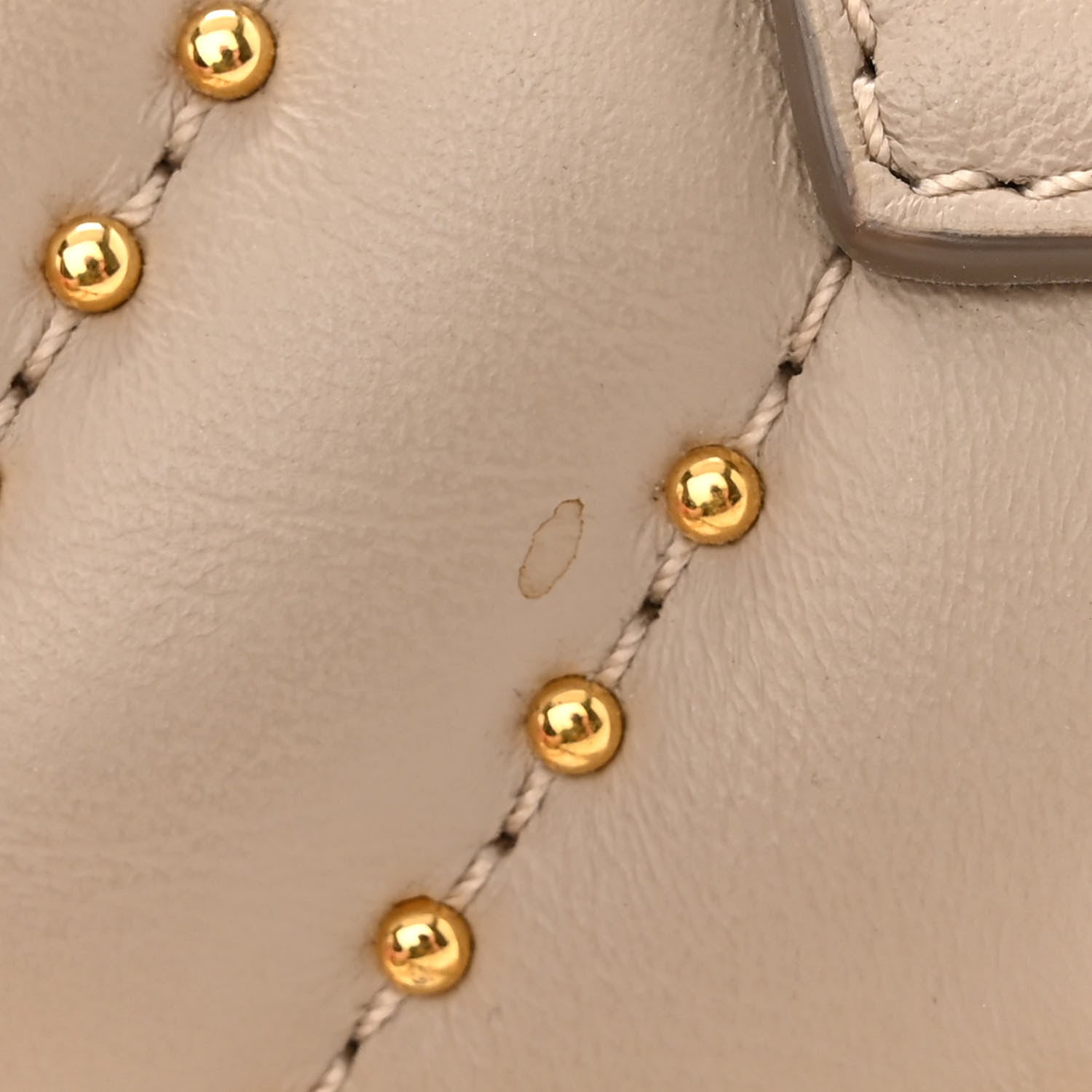 Chloe Calfskin Lambskin Quilted Studded Nile Bracelet Minaudiere Bag 11 of 13