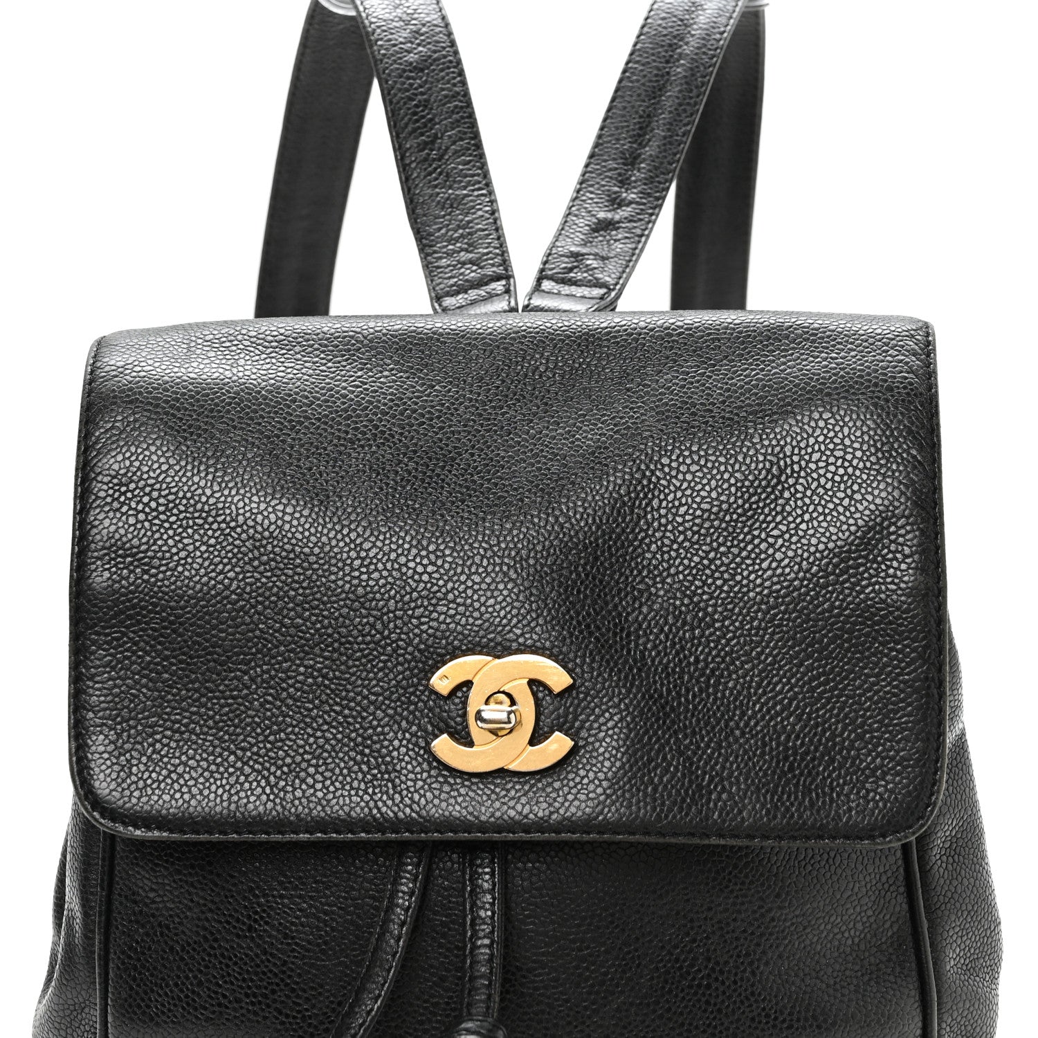 Chanel Caviar CC Backpack Black 7 of 9