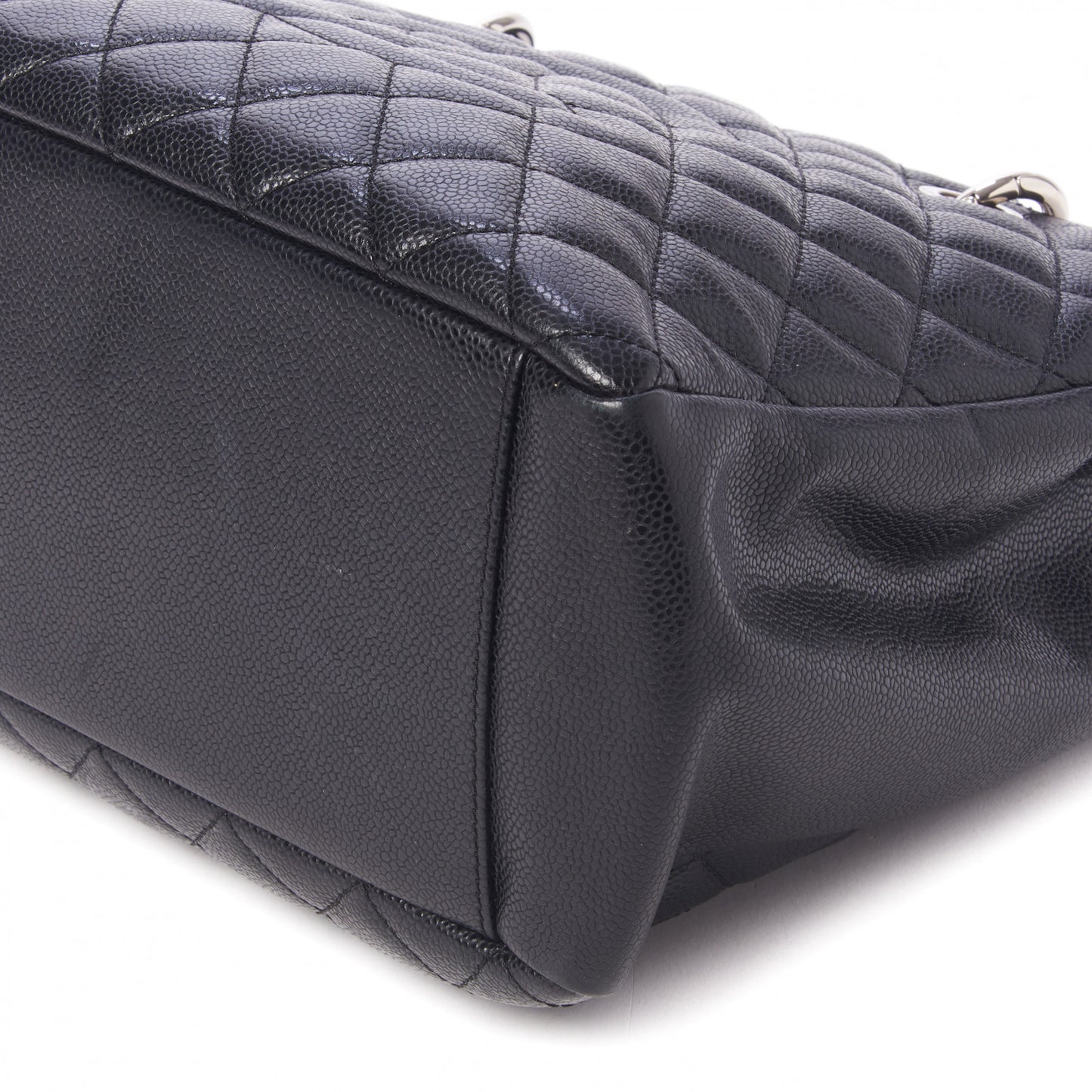 Caviar Quilted Grand Shopping Tote GST Black