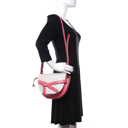 Loewe Calfskin Small Metal Gate Crossbody Bag Wild Rose White 2 of 9